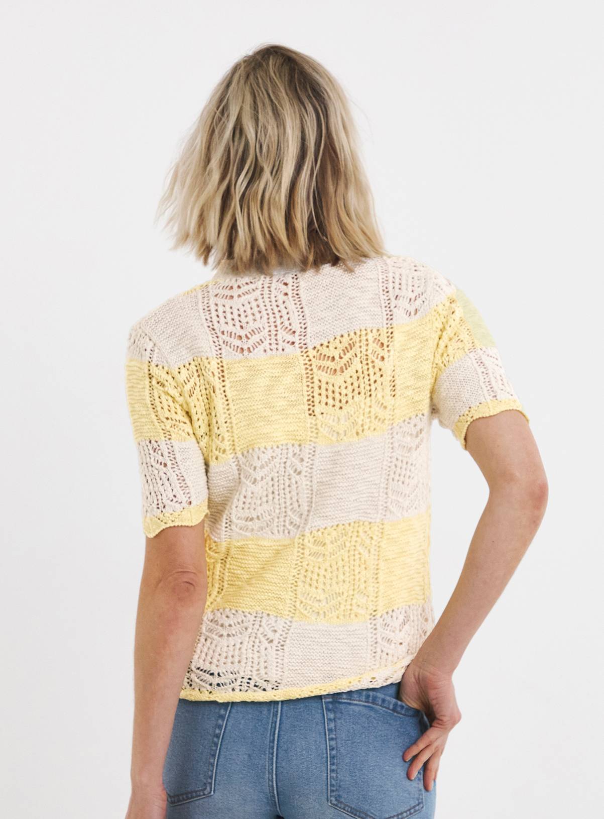 JD WILLIAMS Crochet Patchwork Cardigan 16-18 - Image 2